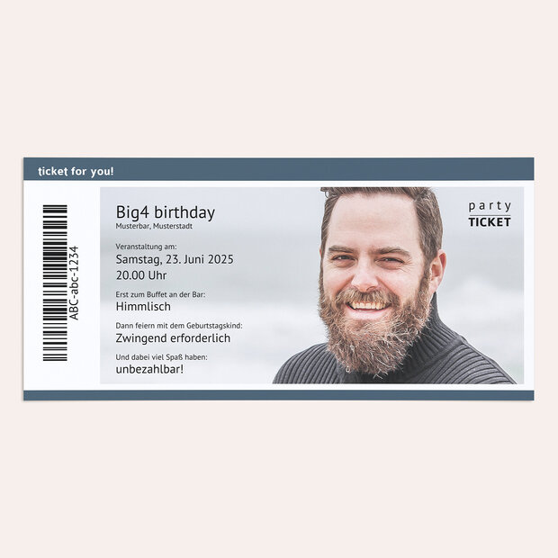 Einladungskarten Geburtstag - Party Ticket
