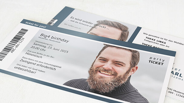 Einladungskarten Geburtstag - Party Ticket