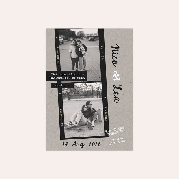 Einladungskarten Geburtstag - Lange her