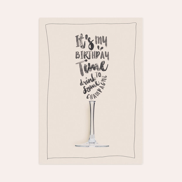 Einladungskarten Geburtstag - Champagner-holic