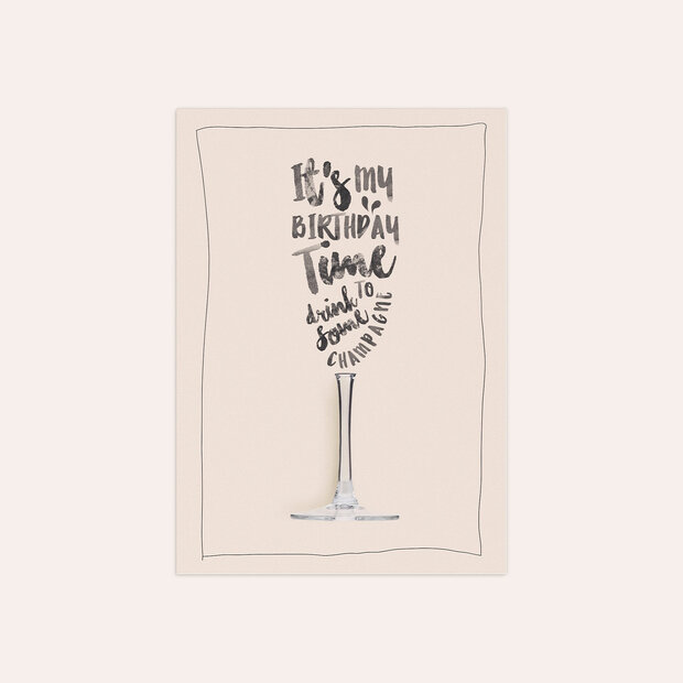 Einladungskarten Geburtstag - Champagner-holic