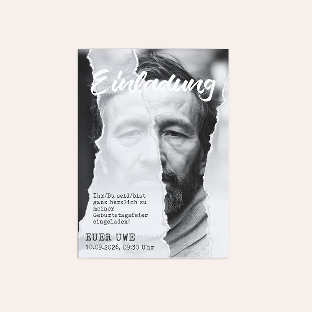 Einladungskarten Geburtstag - Streiflicht