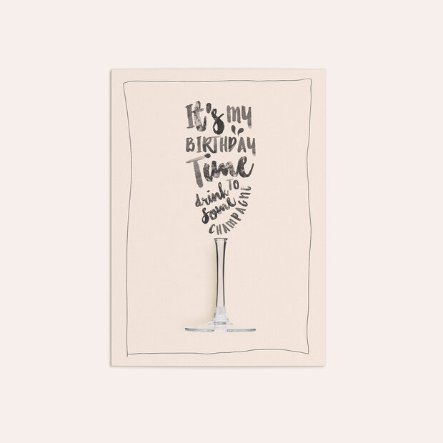 Einladungskarten Geburtstag - Champagner-holic