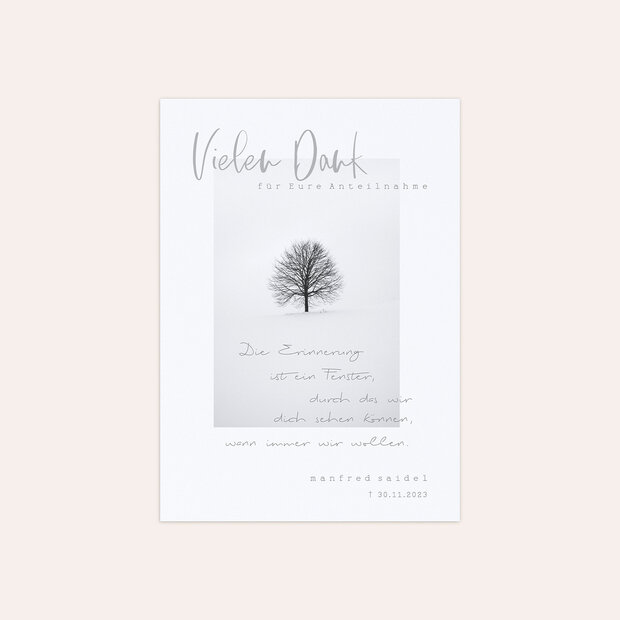 Trauerdanksagung - Baum der Zeit