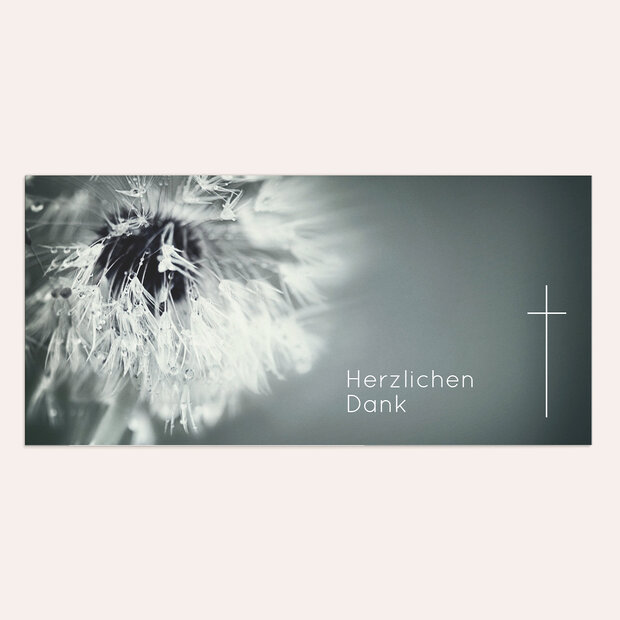 Trauerdanksagung - Abschied Löwenzahn