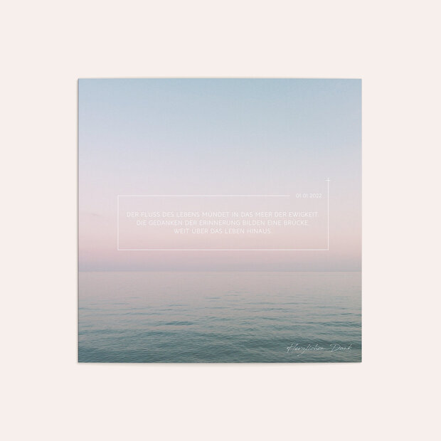 Trauerdanksagung - Fluss des Lebens