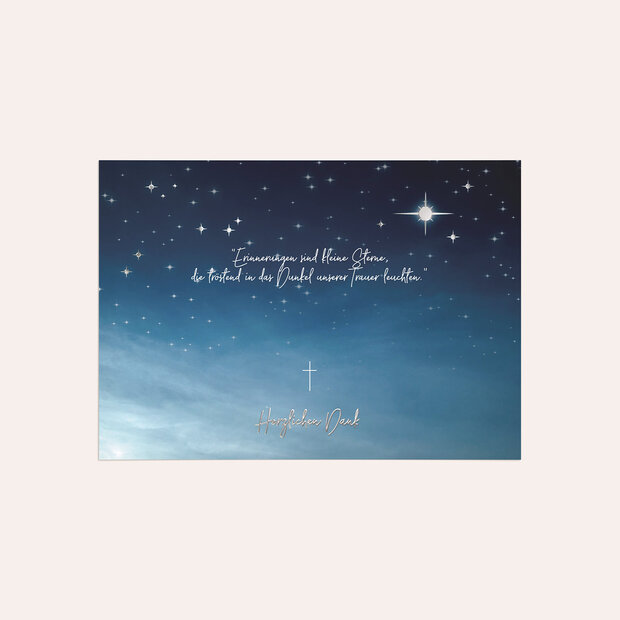 Trauerdanksagung - Nachthimmel