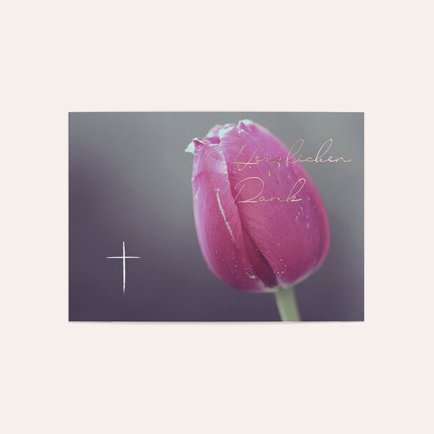 Trauerdanksagung - Eisblüte