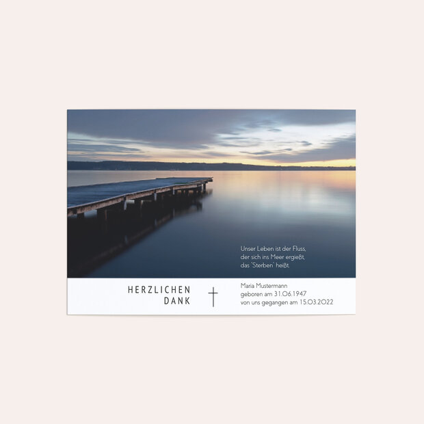 Trauerdanksagung - Blaue Stunde