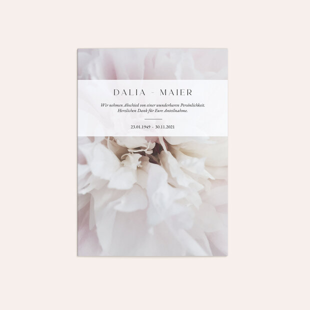 Trauerdanksagung - Dalia