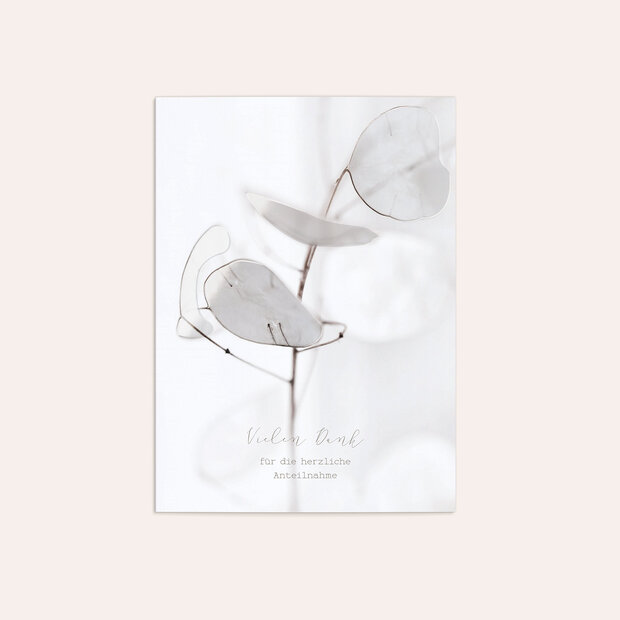 Trauerdanksagung - Seidenblume