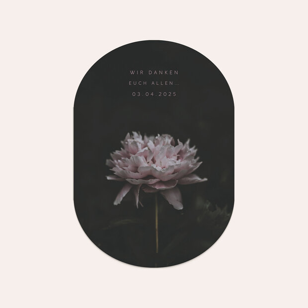Trauerdanksagung - Letzte Blüte