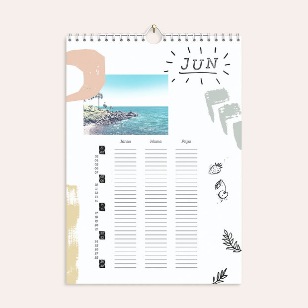 Küchenkalender - Bunt durchs Jahr Familienkalender