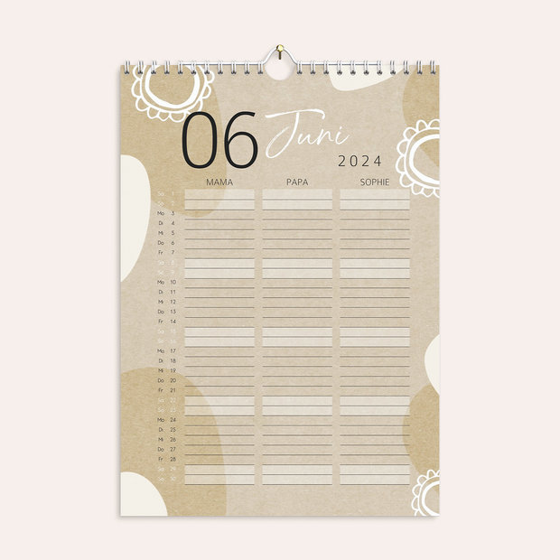 Küchenkalender - Happy craft Familienplaner