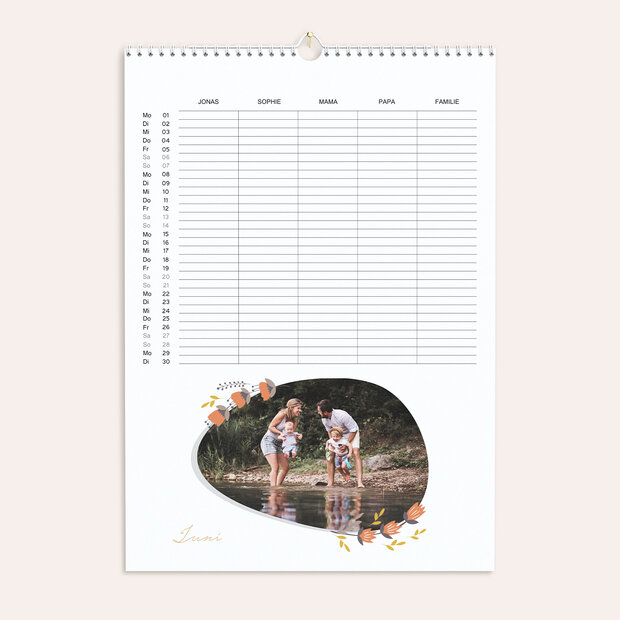 Familienkalender - Lass Blumen sprechen Familienplaner
