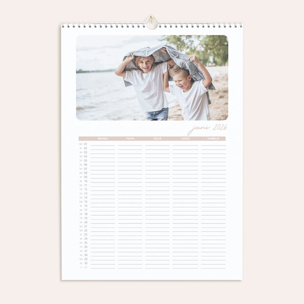 Familienkalender - Notizblatt Familienplaner