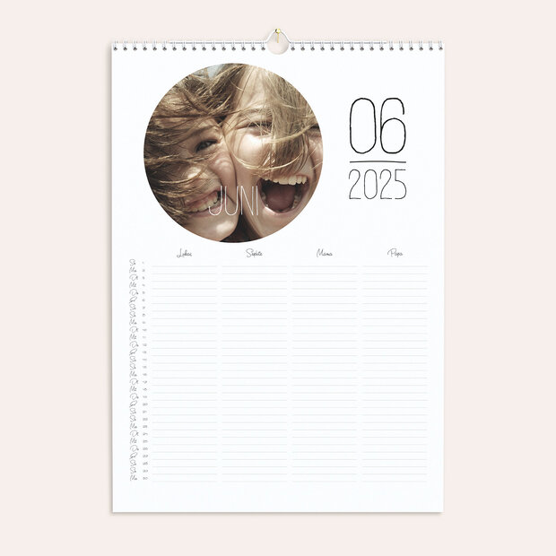 Familienkalender - Rundes Jahr Familienplaner