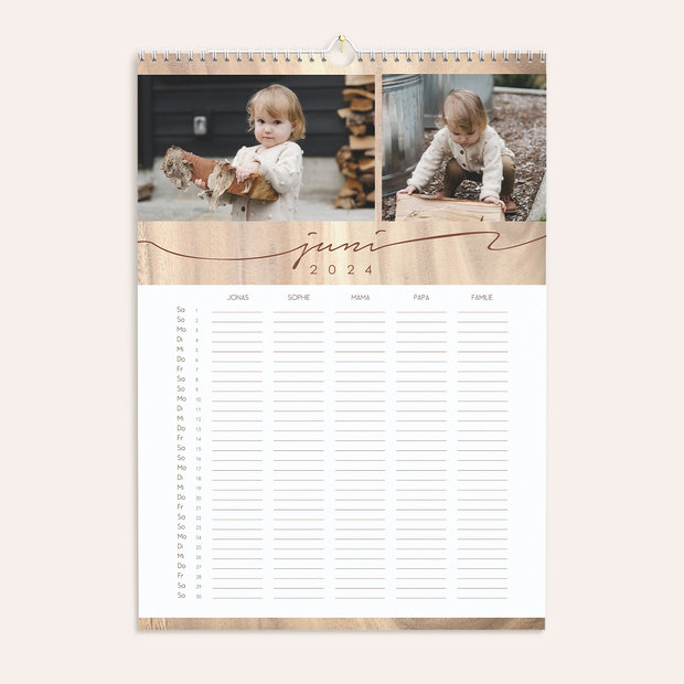 Familienkalender - Jahresringe Familienkalender