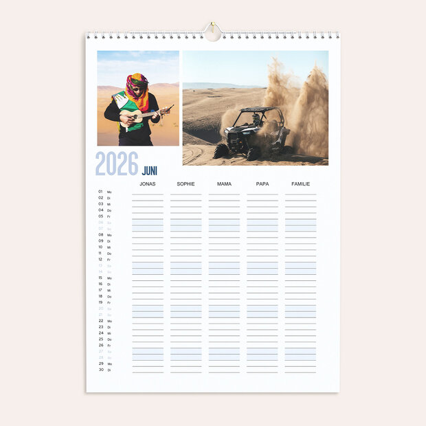 Familienkalender - Jahresweiser Familienkalender