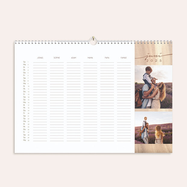 Familienkalender - Jahresringe Familienkalender