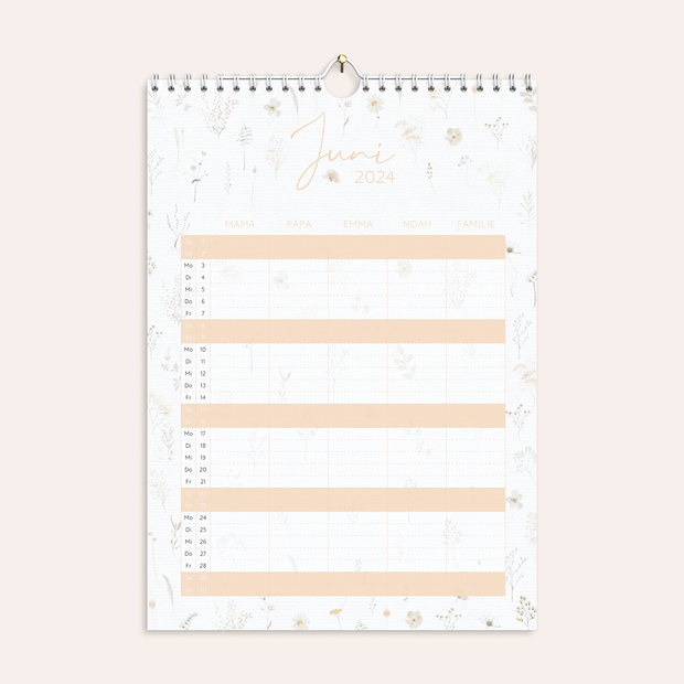Familienkalender - Wildblumen im Sommer Familienplaner