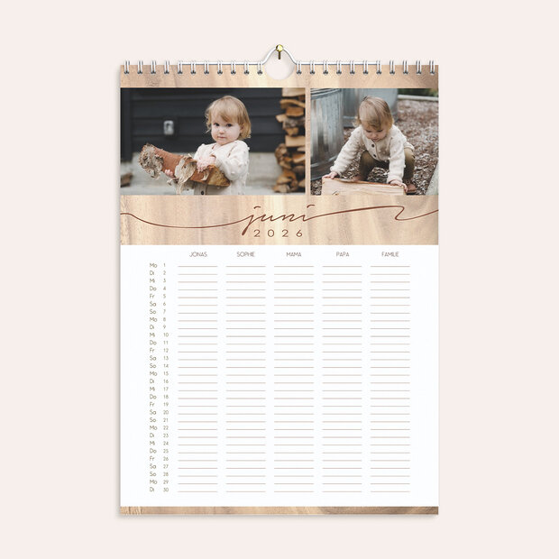 Familienkalender - Jahresringe Familienkalender