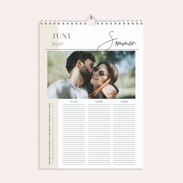Familienkalender - Zeit in sanften Farben