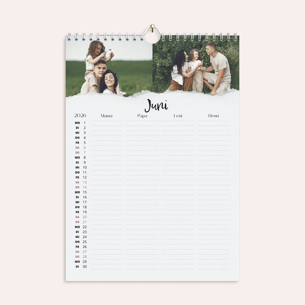 Familienkalender - Wir im Blickpunkt