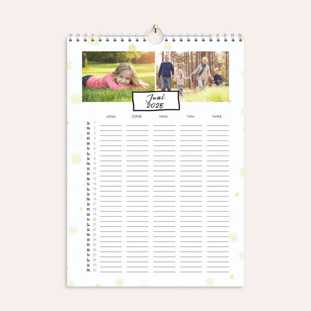 Familienkalender - Jahreswandel Familienplaner