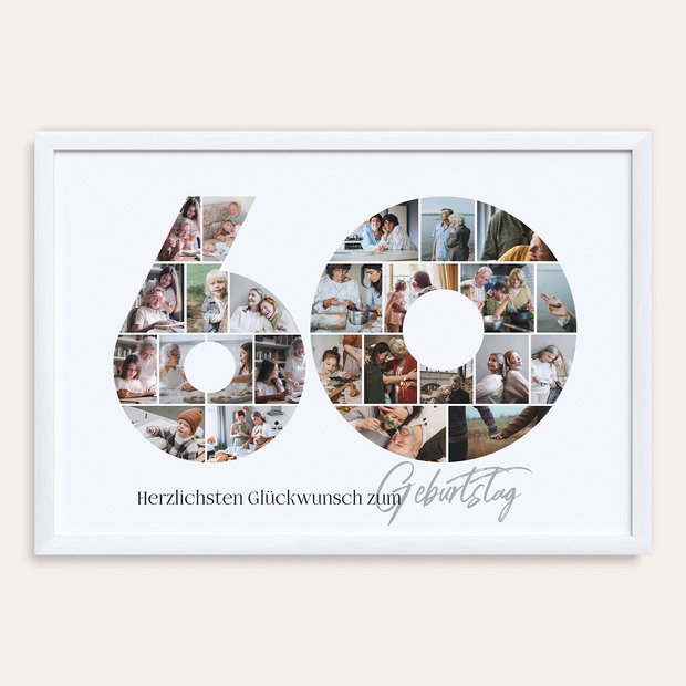 Geschenke zum 60 Geburtstag - Poster – Foto Collage 60