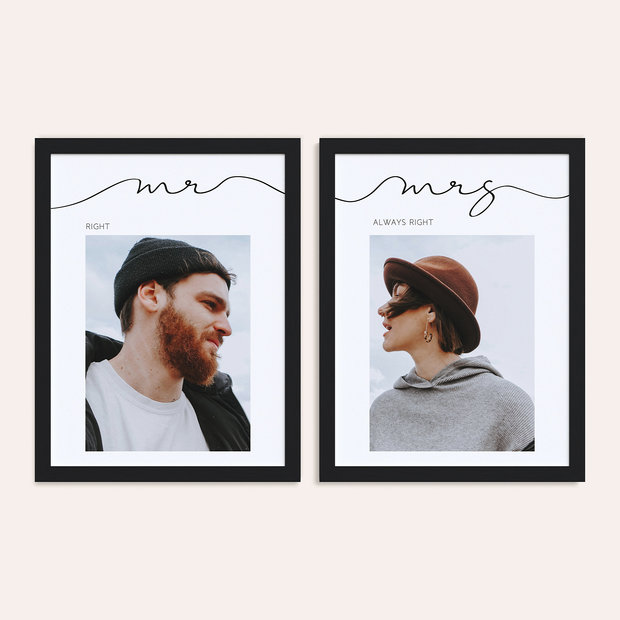 Wandbilder Wohnzimmer - Mr & Mrs right