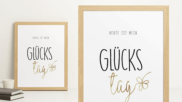 Wandbilder Wohnzimmer - Mein Glückstag