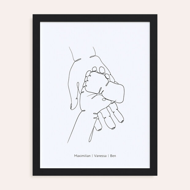 Wandbilder Wohnzimmer - Deine Hand geborgen