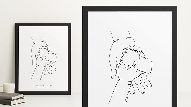 Wandbilder Wohnzimmer - Deine Hand geborgen