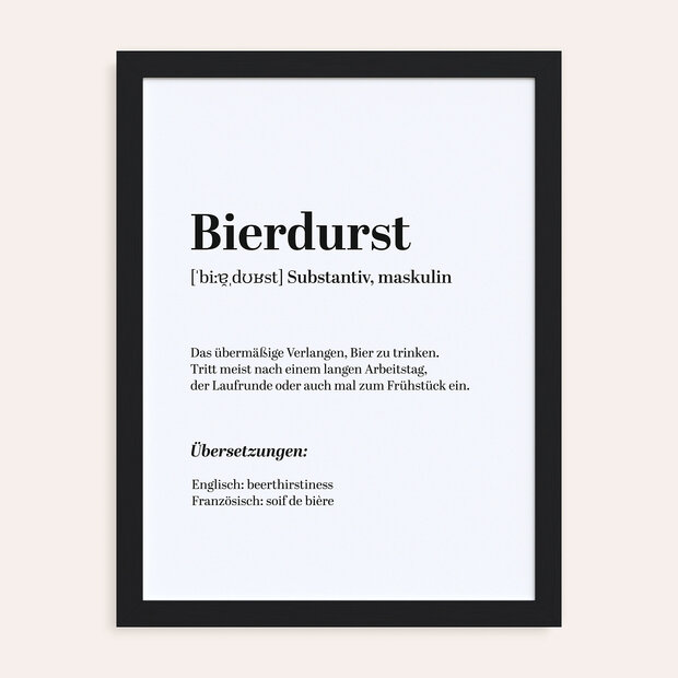 Wandbilder Küche - Definition Bierdurst