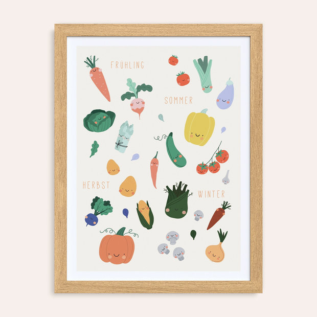Wandbilder Kinderzimmer - Allerlei Gemüse