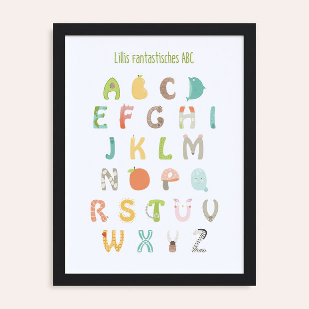 Wandbilder Kinderzimmer - Buchstabenfantasie