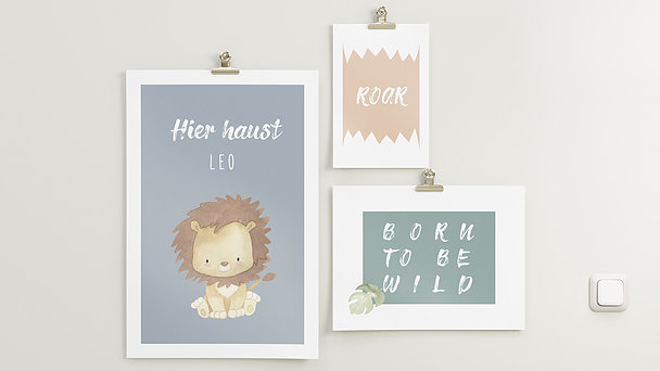 Wandbilder Babyzimmer - Born to be wild