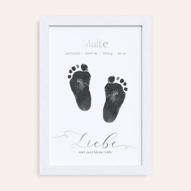 Wandbilder Babyzimmer - Fußabdruck-Poster 