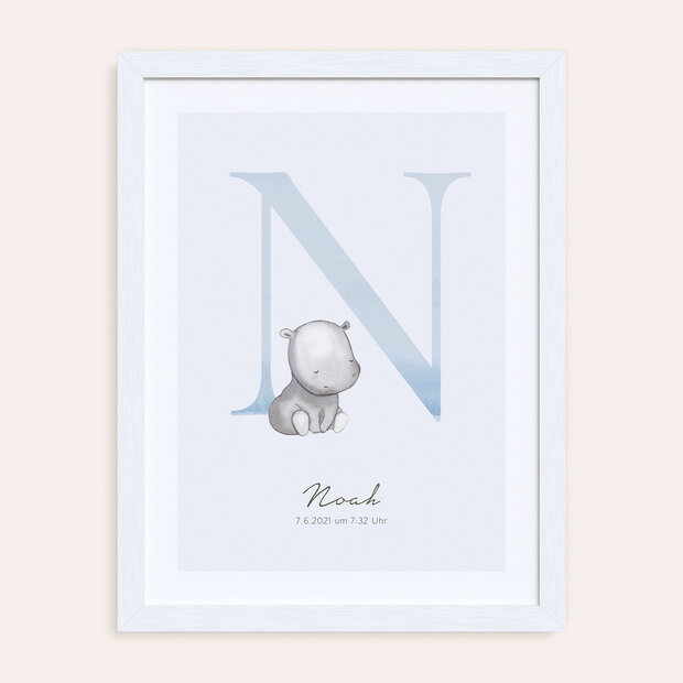 Wandbilder Babyzimmer - Niedliches N