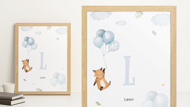 Wandbilder Babyzimmer - Wandbild Lustige Luftballons