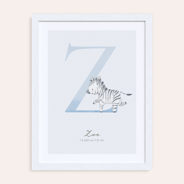 Wandbilder Babyzimmer - Zotteliges Z