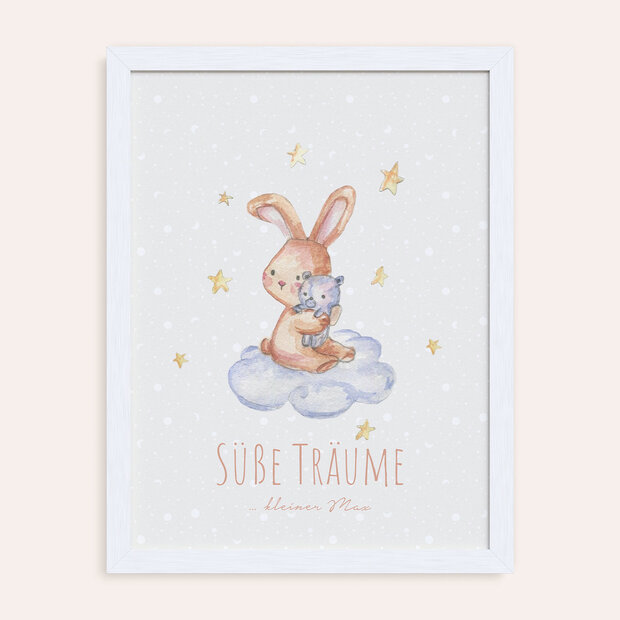 Wandbilder Babyzimmer - Kuschelhase