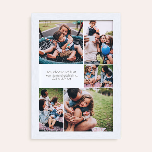 Wandbilder mit Foto - Collage mit Text Vertikal