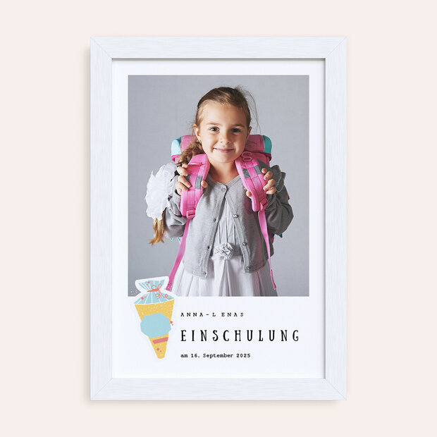 Wandbilder mit Foto - Kunterbunte Schultüte