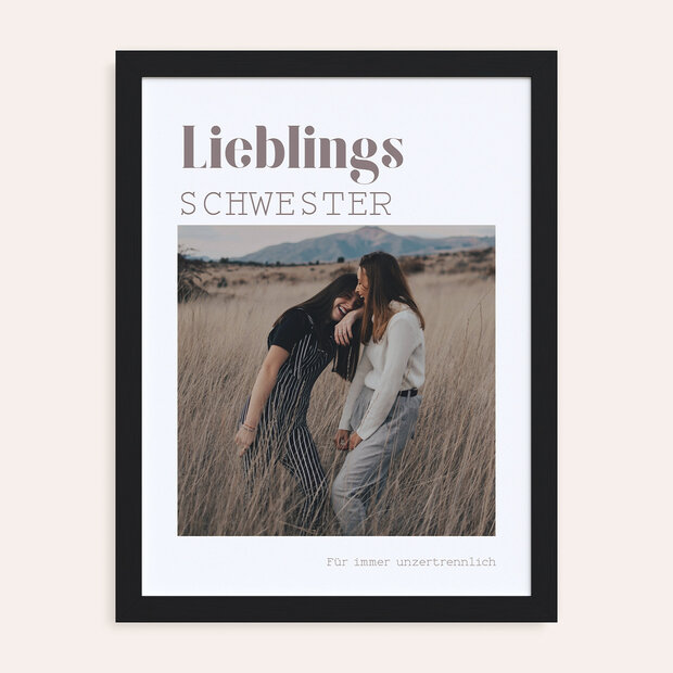 Wandbilder mit Foto - Lieblingsschwester