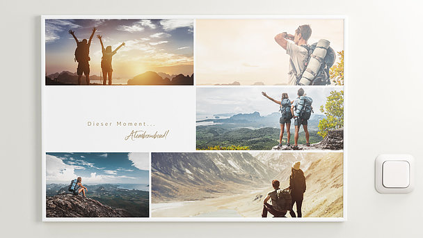 Wandbilder Urlaub - Collage mit Text Horizontal