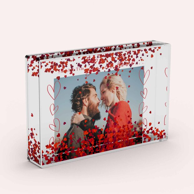 Geschenke zum Valentinstag - Schüttelrahmen Herzen 