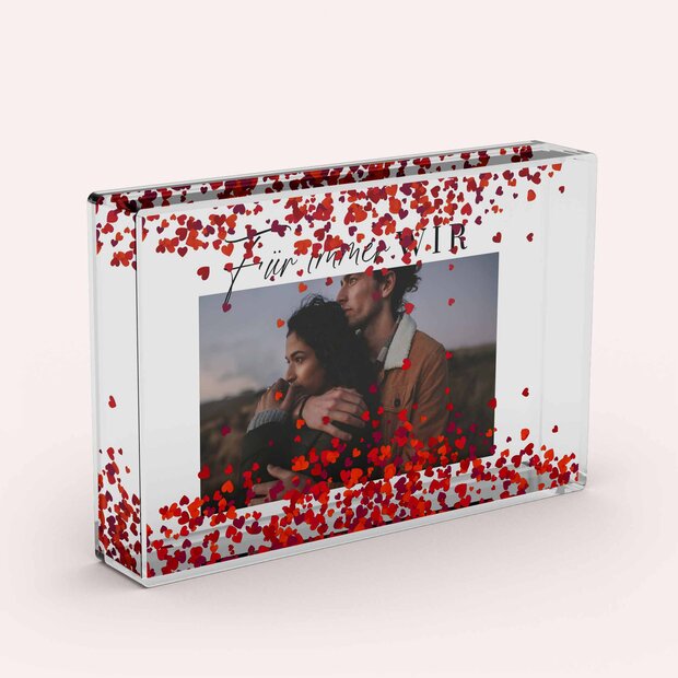 Geschenke zum Valentinstag - Schüttelrahmen Herzen 