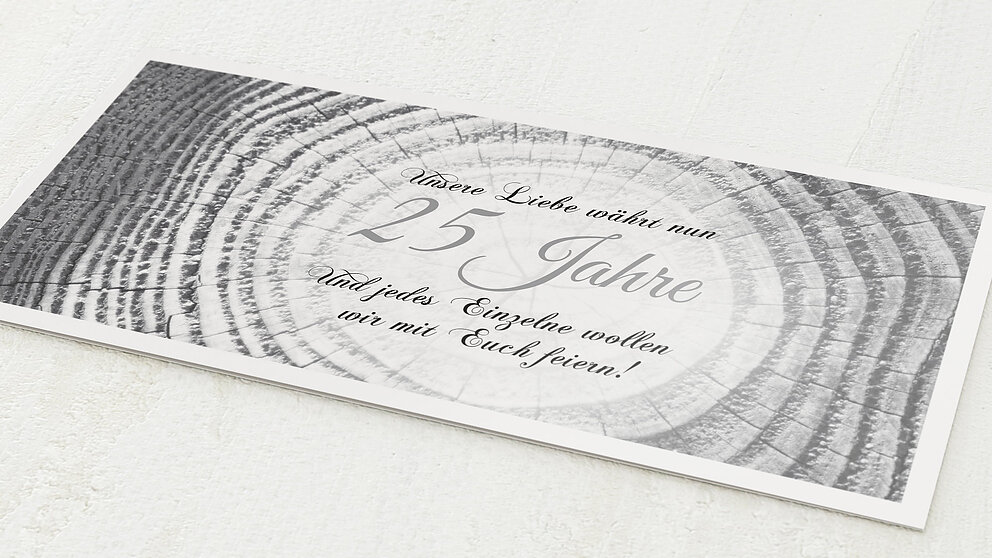 Silberhochzeit Baumringe Detail